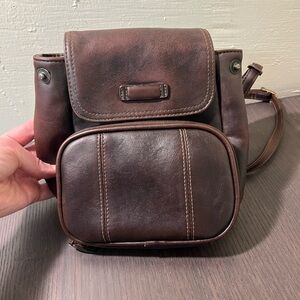 Vintage mini-backpack wallet